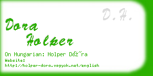 dora holper business card